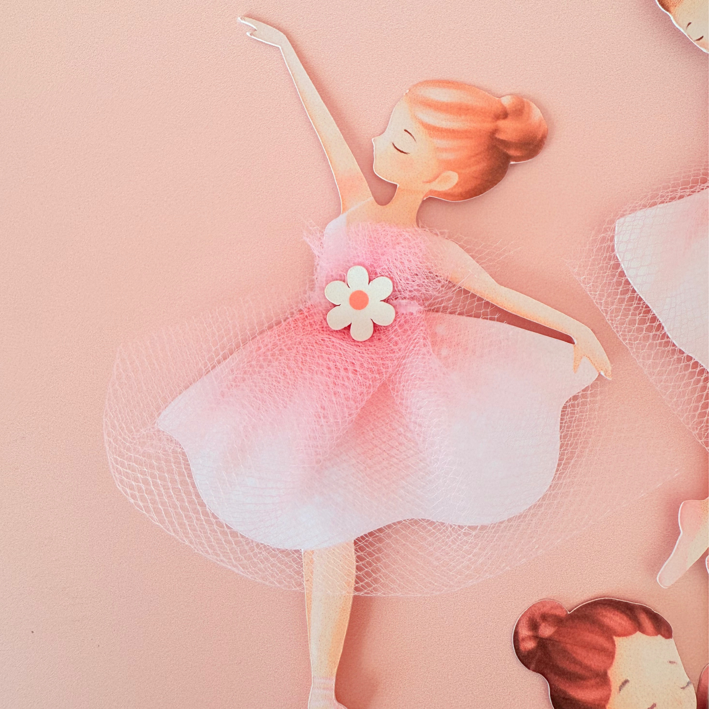 6pcs Ballerina Cake Toppers Birthday Party Decor Handmade 10cm cake Picks