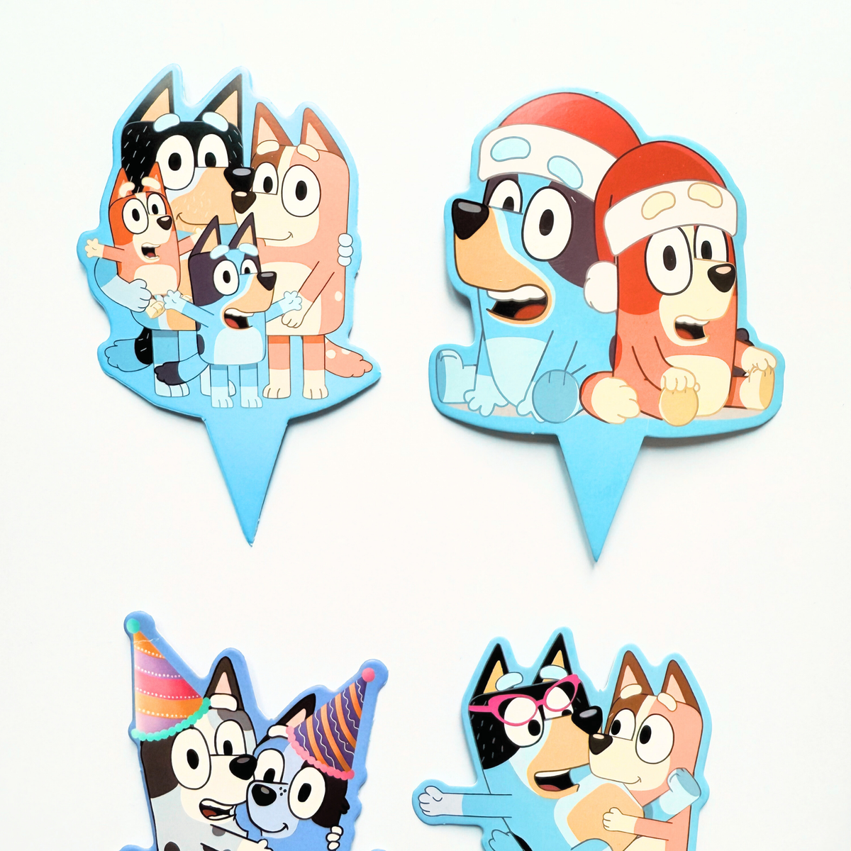 28-pack Bluey inspired cup cake topper set product photo 2