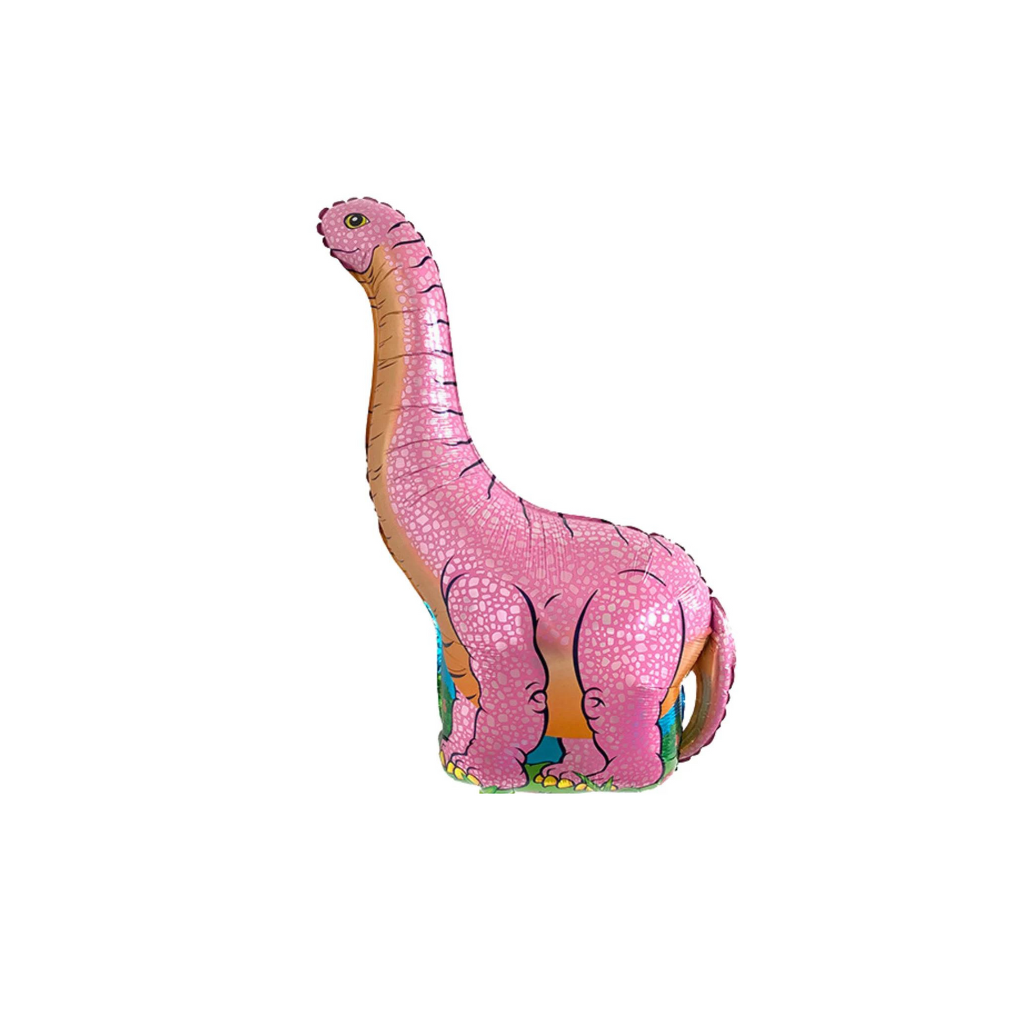 5-pack Pink and yellow dinosaur foil balloons - TheLittleStuff
