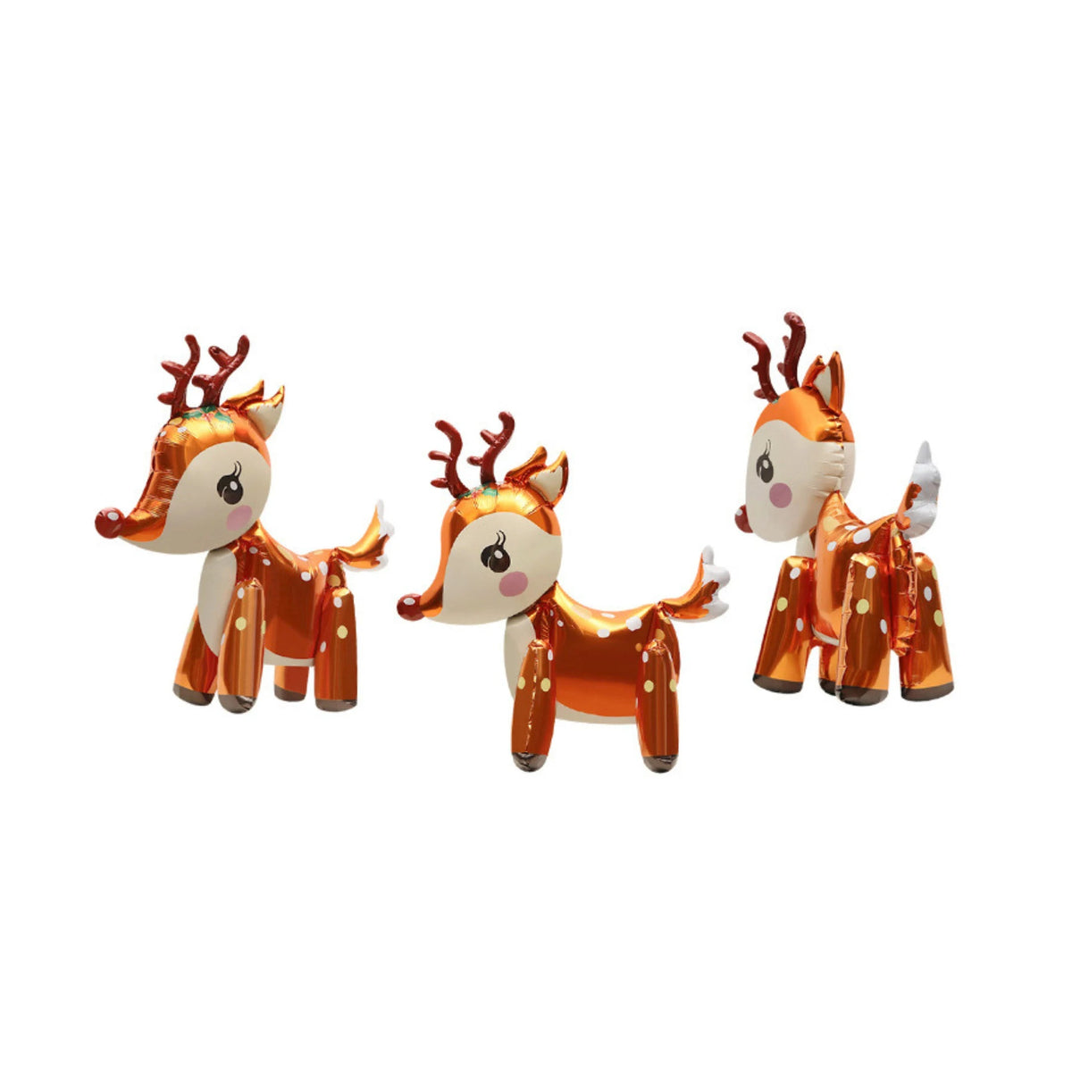 3D red nose Rudolph reindeer Foil Balloon Christmas decoration product photo 2