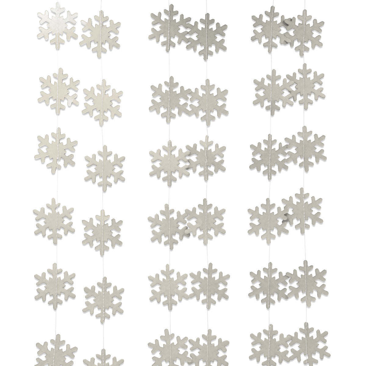 4 Metre White Snow Flakes Bunting Garland product photo 2