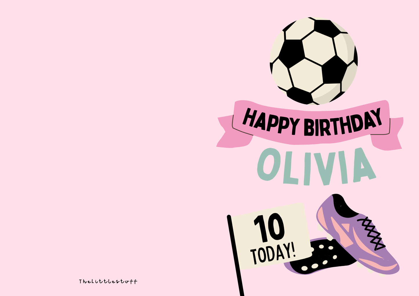 Personalised football birthday Greeting Cards