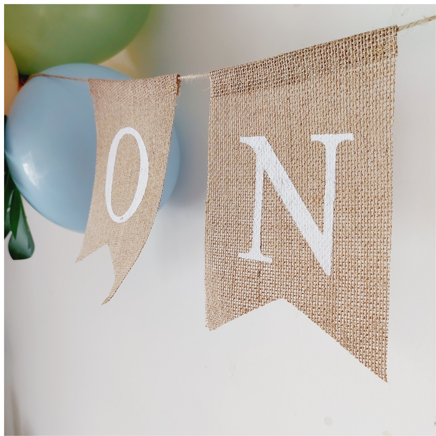 4 foot jungle safari forest animals birthday leaves blue balloon garland ONE