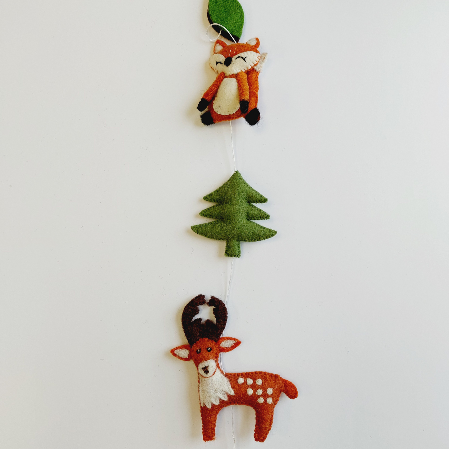 Woodland felt animals home bunting hanging decoration