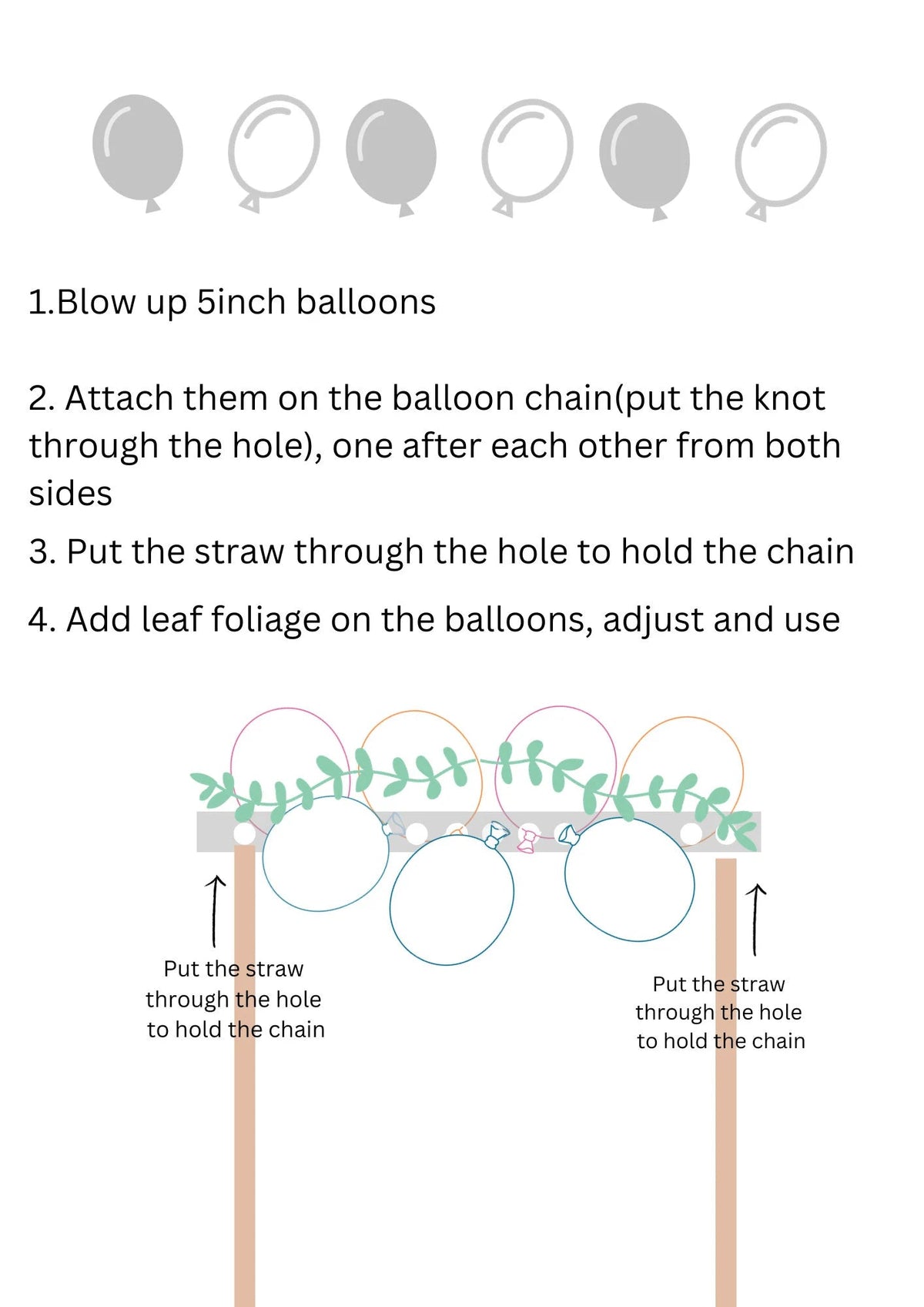 5inch animal patterned balloon leaf foliage safari jungle zoo Birthday Cake Topper Set product photo 7