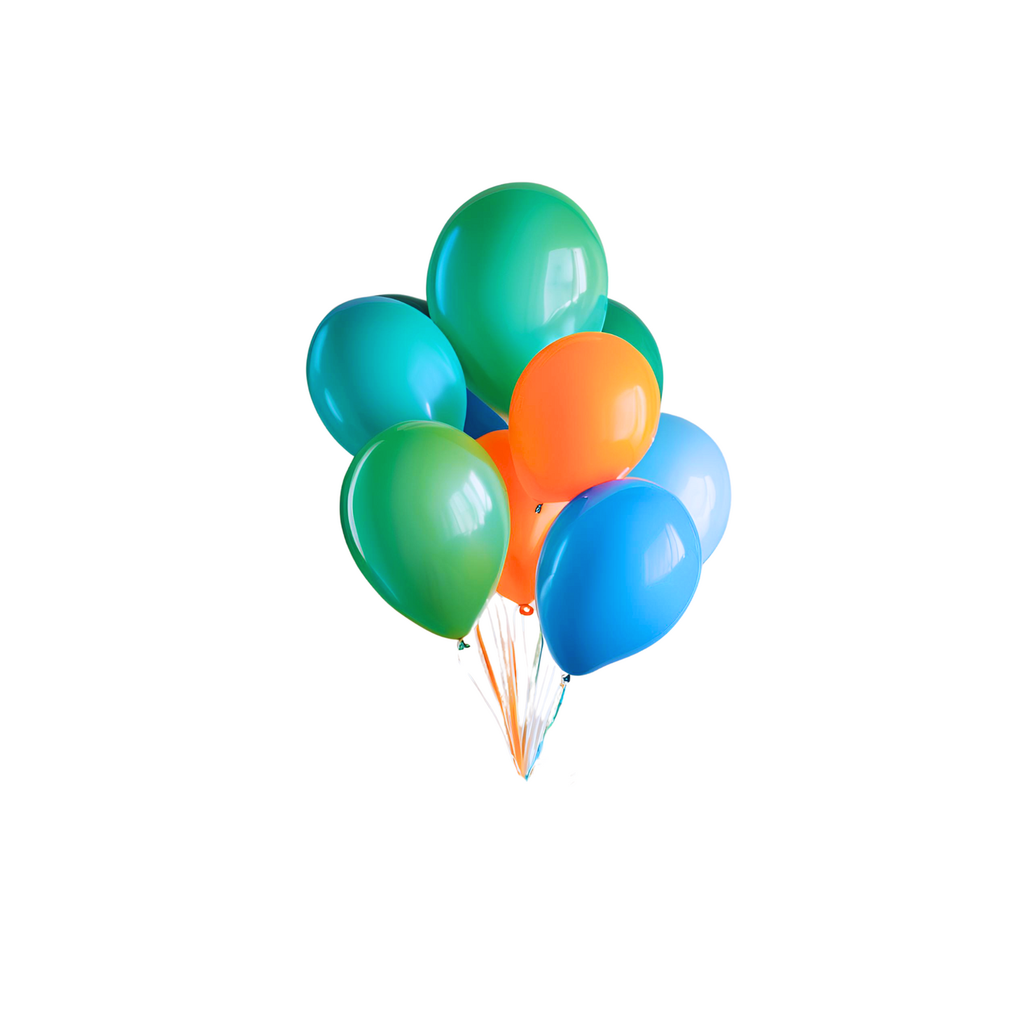 Orange and Teal Dinosaur Birthday Balloon Bundle