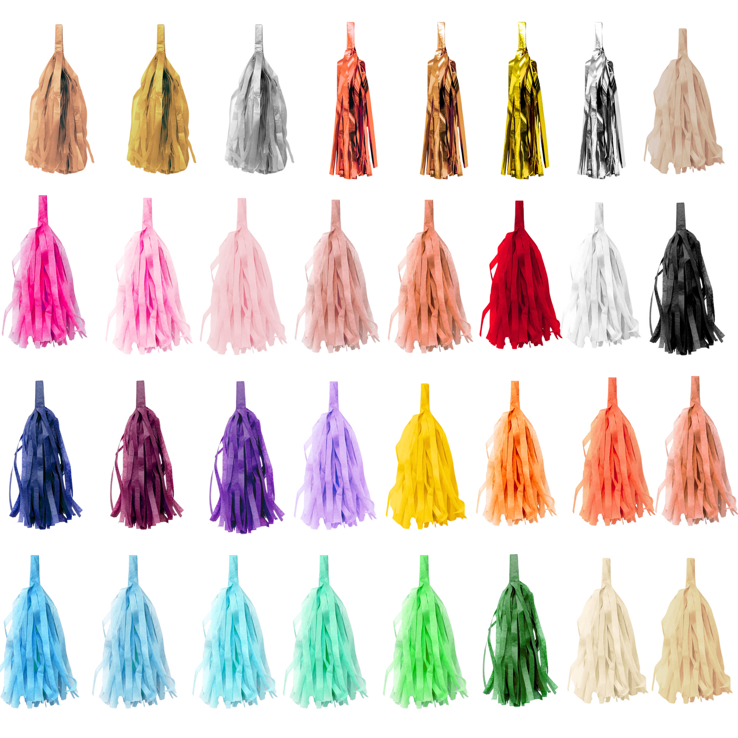 All colours Make your own Paper Tissue Tassel Garland more than 50 colours 5-Pack each - TheLittleStuff