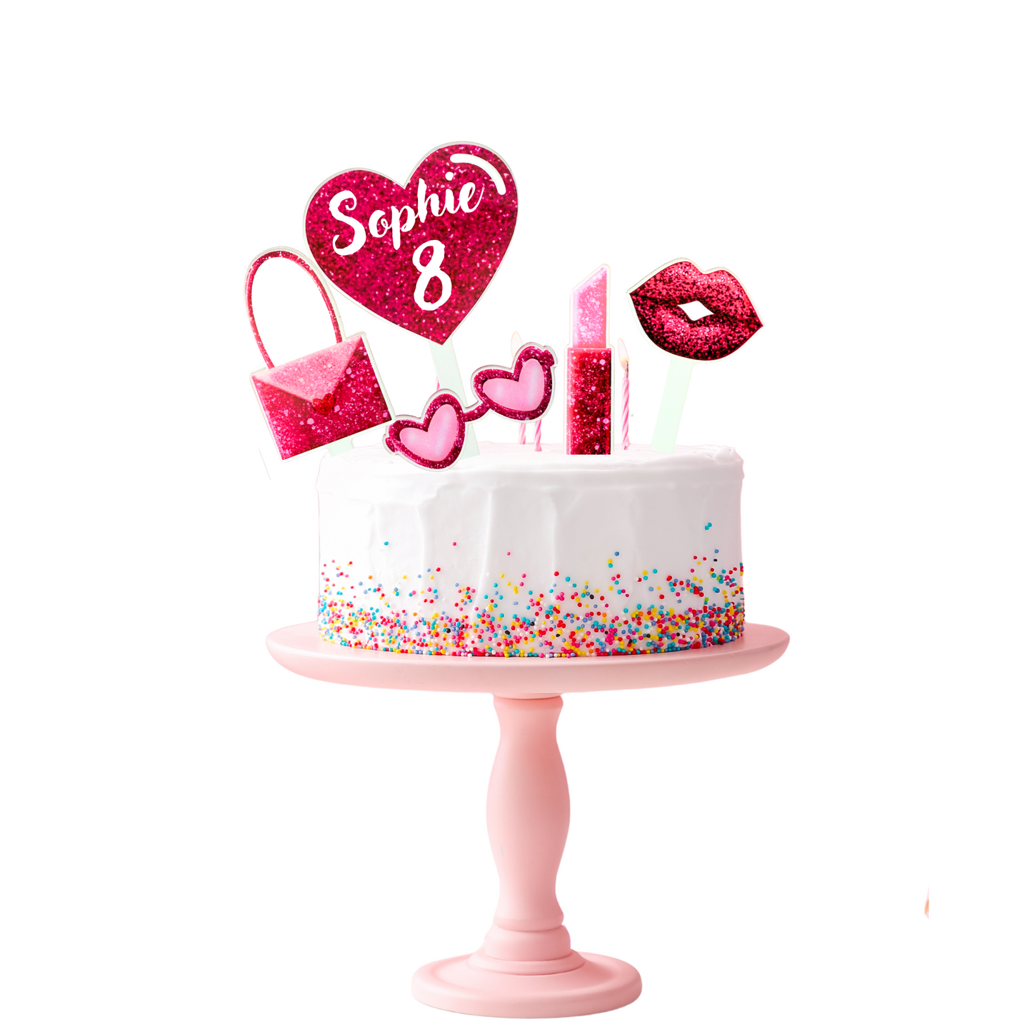 Personalised Fashion Cake Topper Set โ Barbie-Inspired Glam โจ