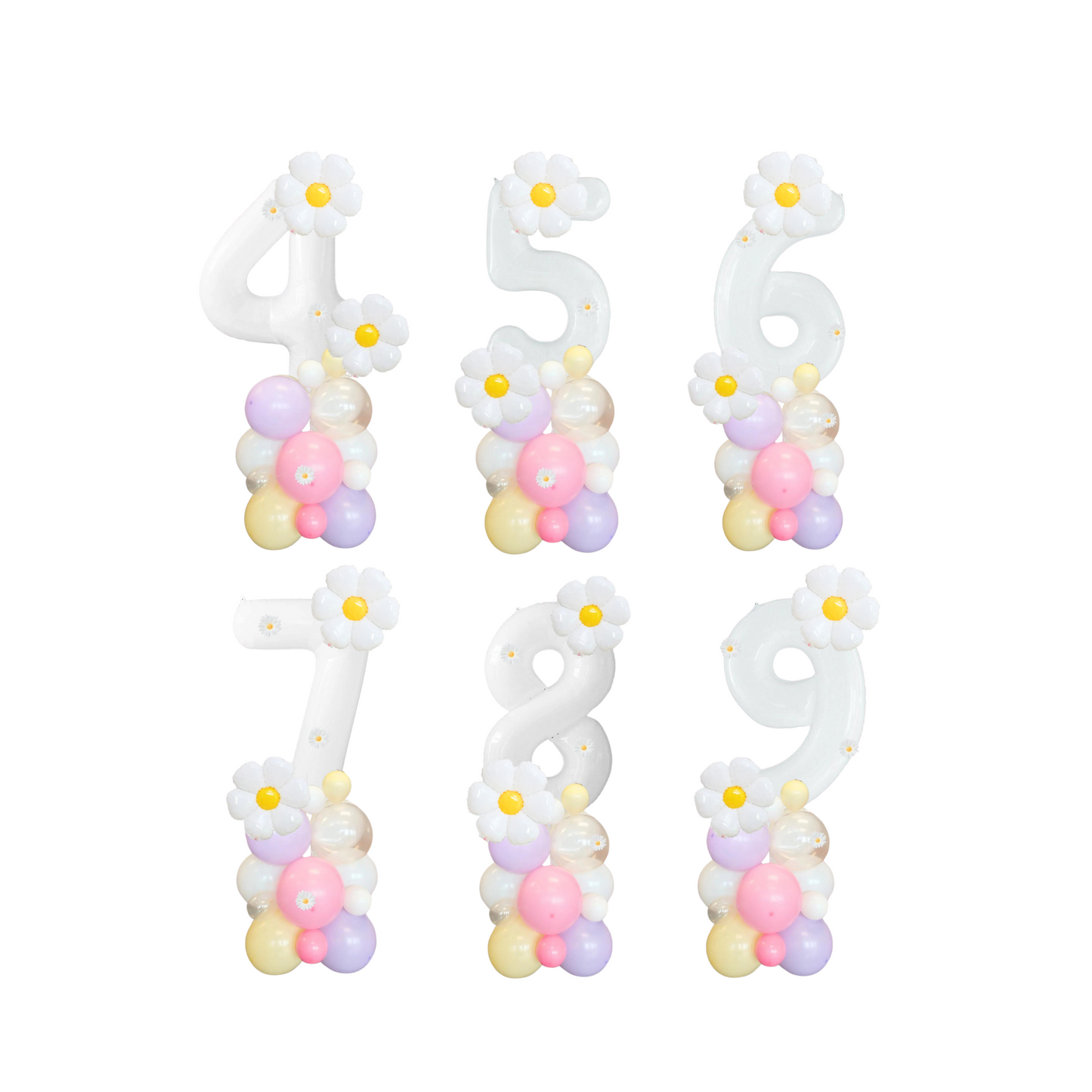 Pastel daisy balloon sculpture bouquet - TheLittleStuff