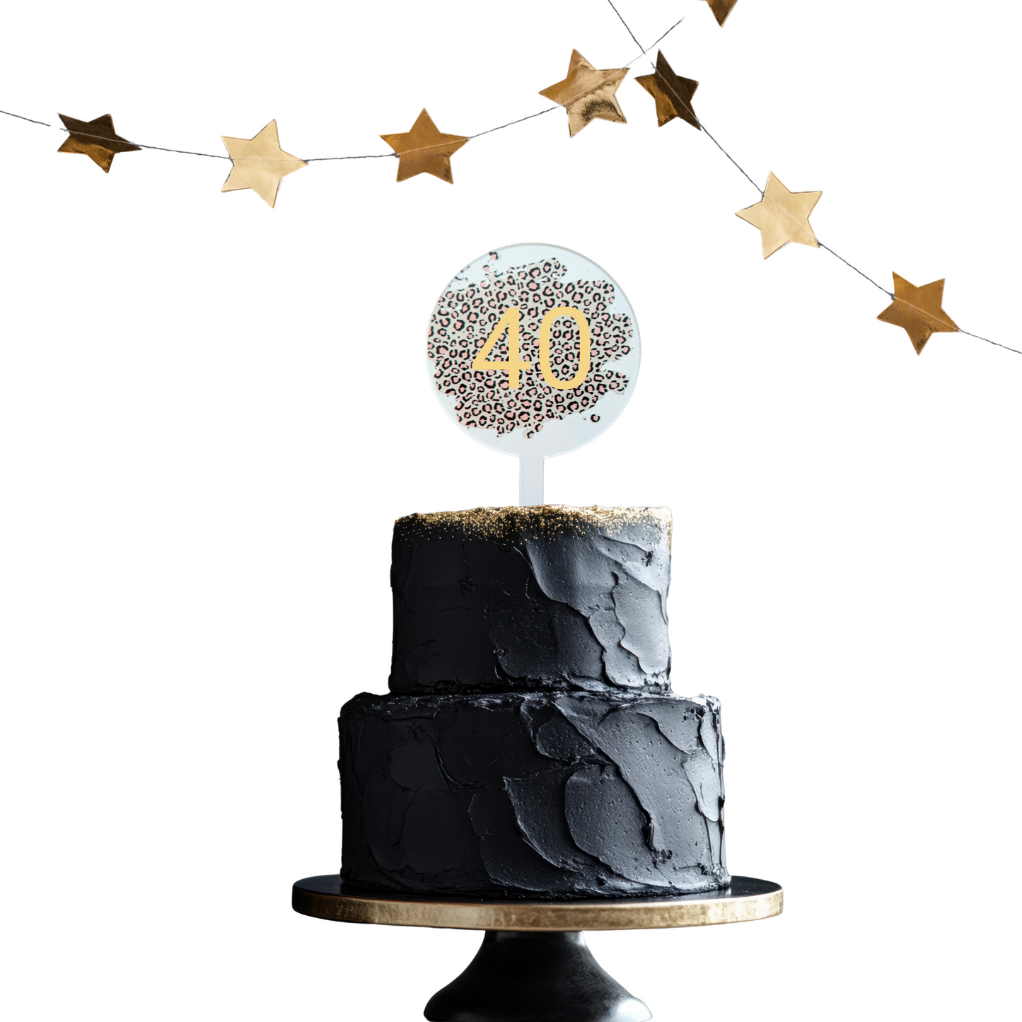 Personalised Leopard Print Cake Topper personalised number birthday decor– Glam & Fierce Celebration