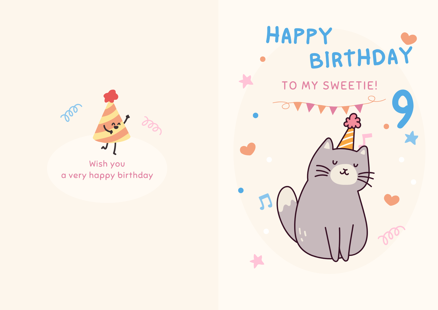 Personalised Cats birthday Greeting Cards