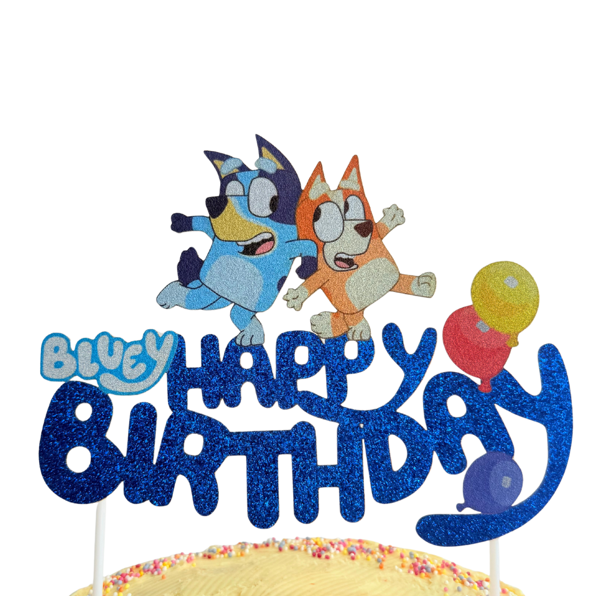 Bluey inspired blue hand crafted cake topper product photo 2