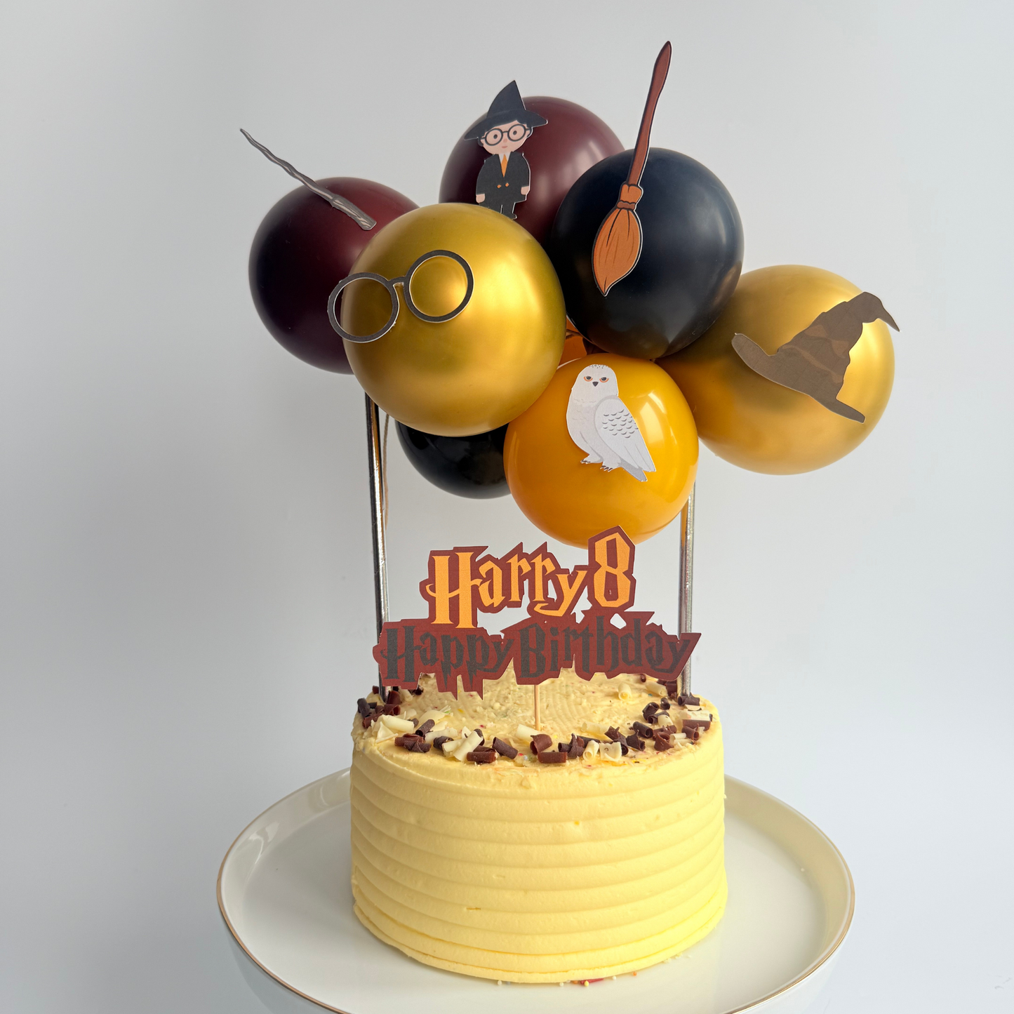 Personalised Harry potter style inspired magic themed balloon cake topper
