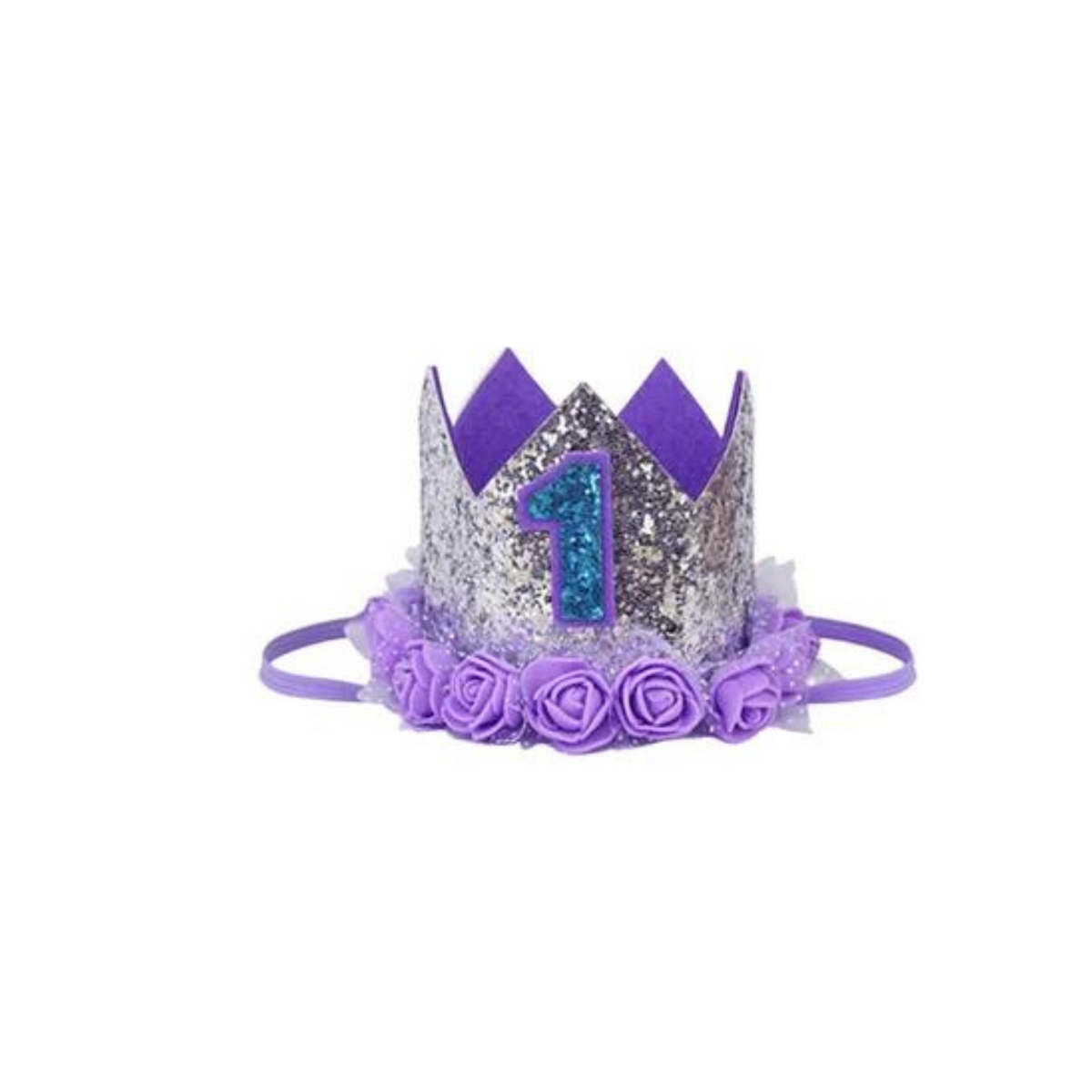 Handmade flowers floral Birthday Party Cake Smashing Felt crown Hat product photo 4