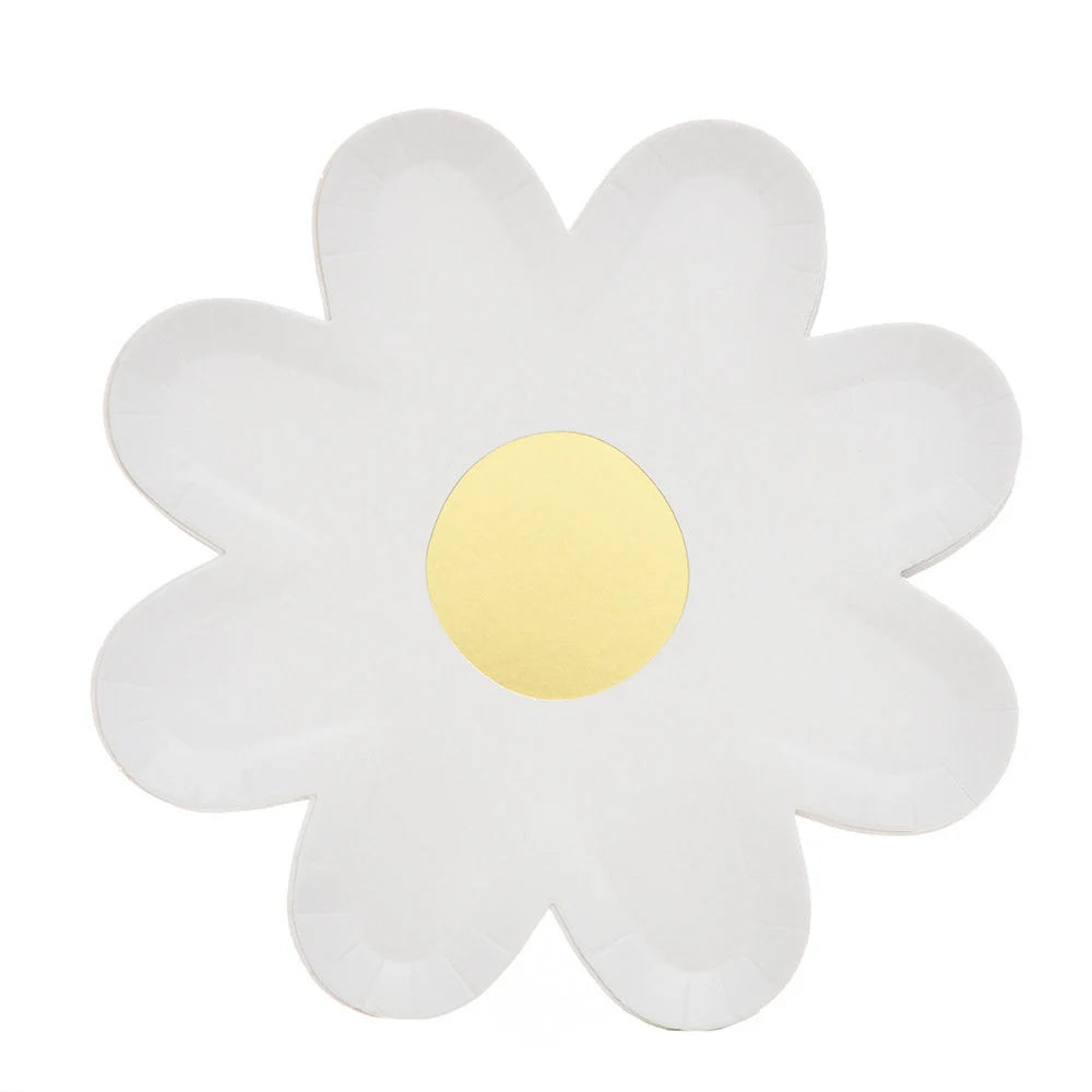 7inch white Daisy plates 10-pack