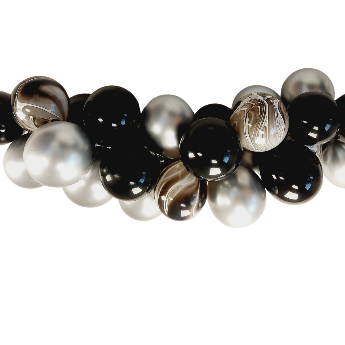 Large marble black silver balloon garland children adults birthday party lifestyle photo