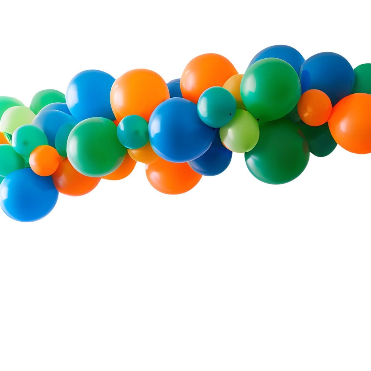 Orange and Teal Birthday Balloon garland product photo 2