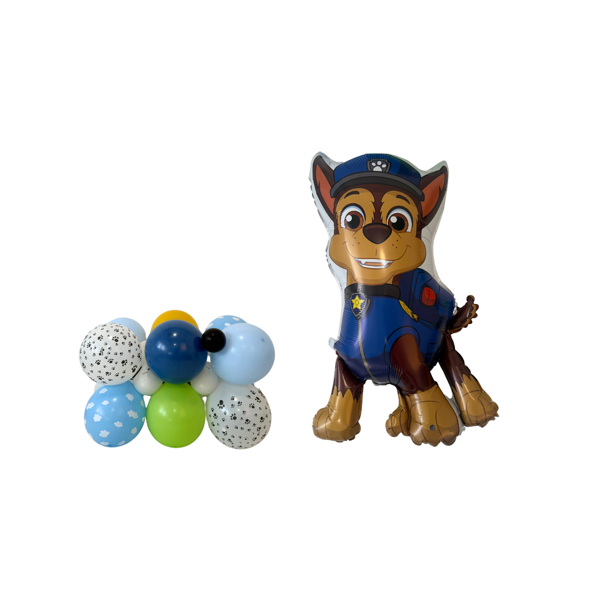 Personalised PAW patrol chase birthday balloon bouquet sculpture kids boys girls birthdays product photo 2