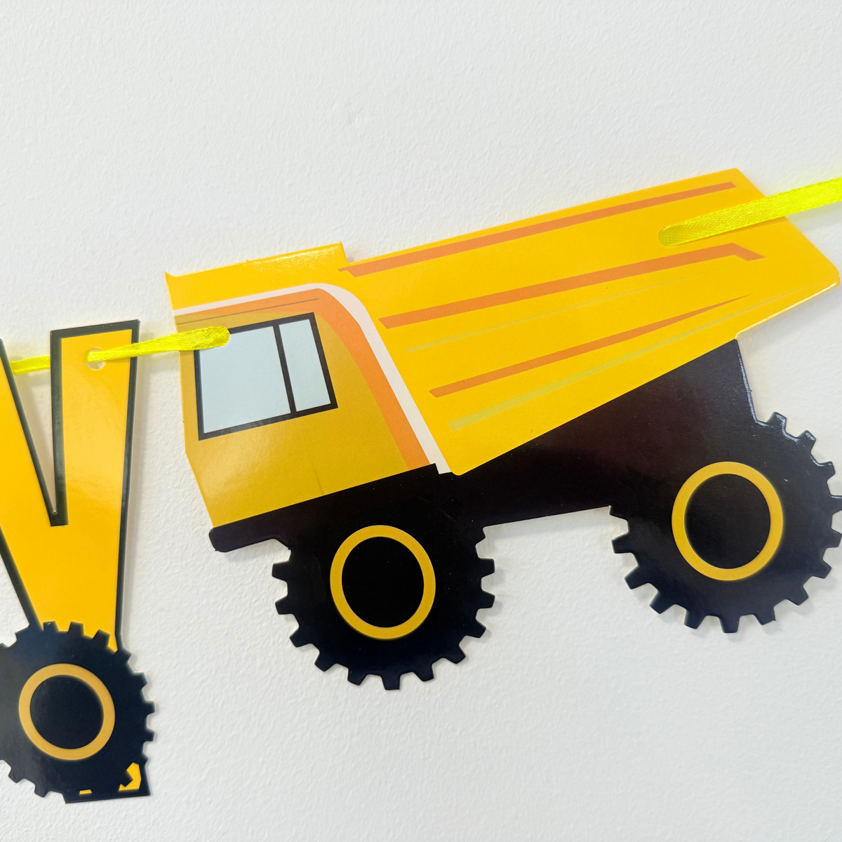 Personalised black yellow Car Vehicle diggers Birthday Balloon Bouquet stand product photo 8