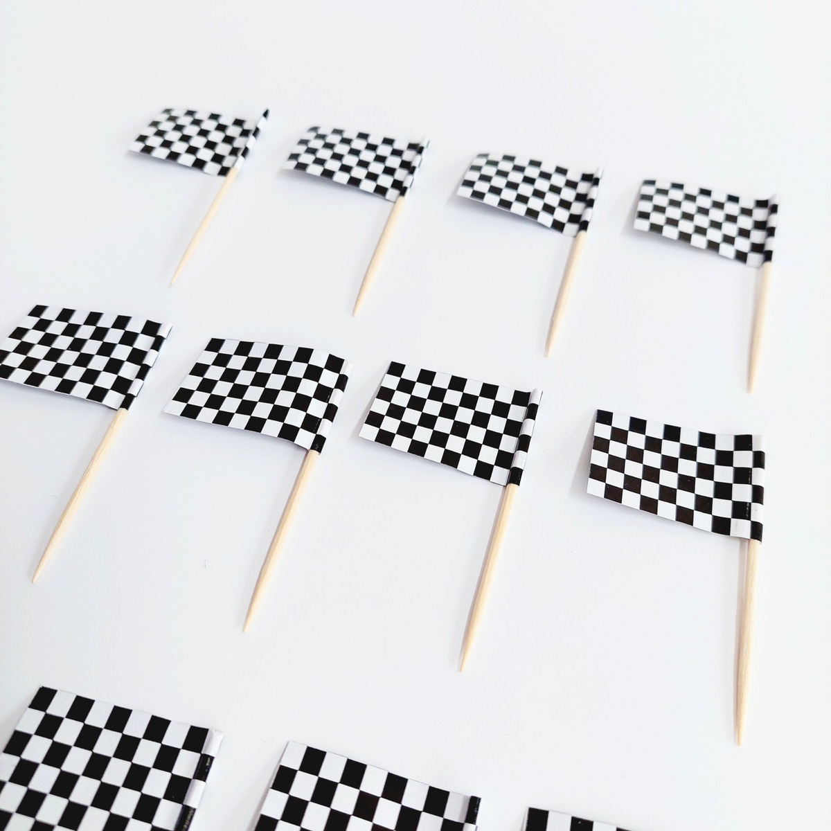 Racing Car Birthday paper cup cake topper for 1st 2nd birthdays 12pcs product photo 3