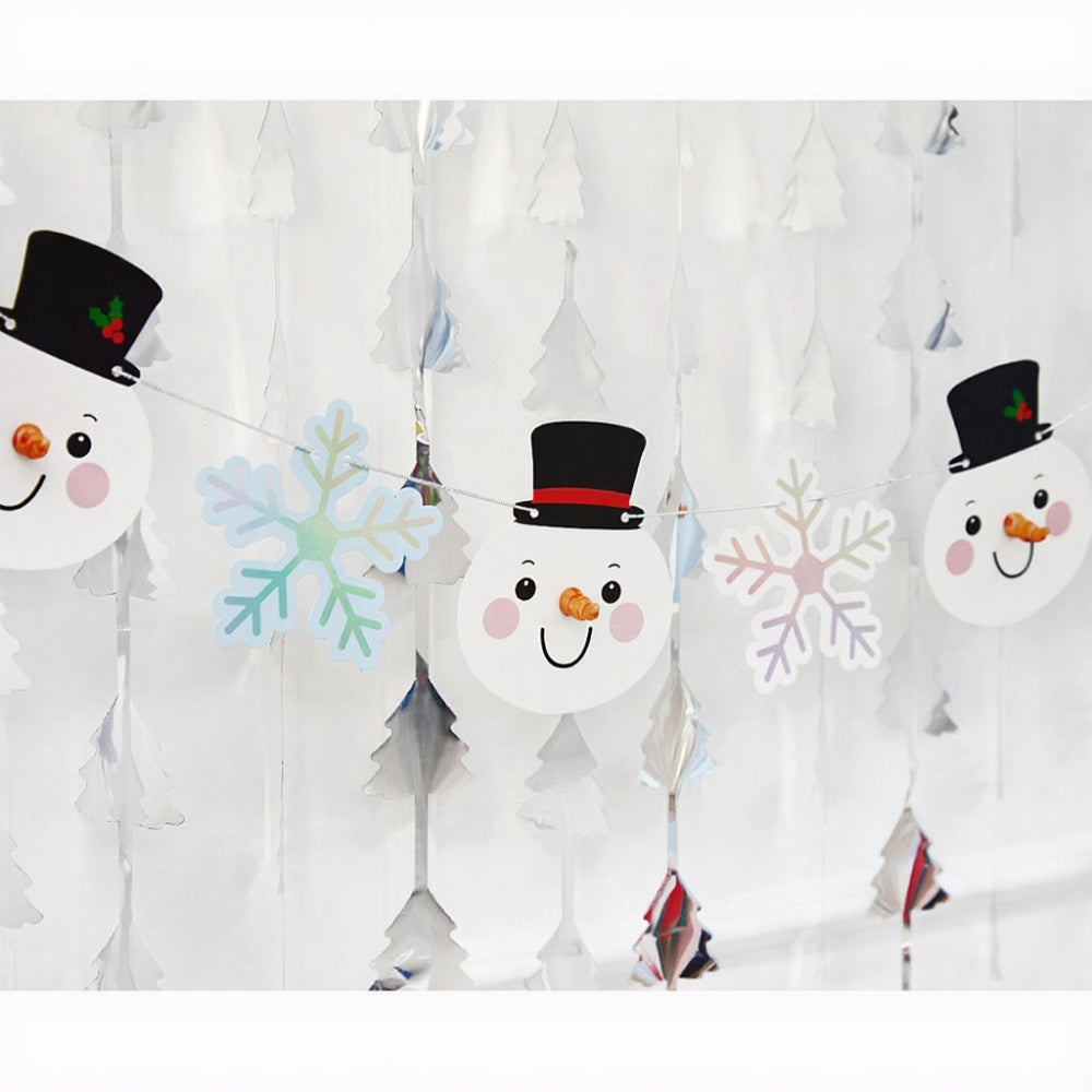 Snowman and snowflakes bunting banner product photo 3