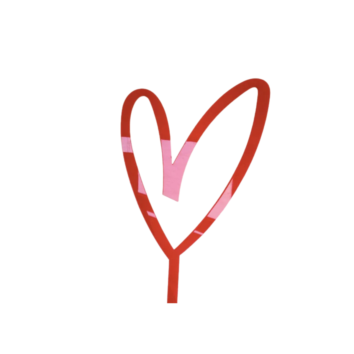Valentine's day big red love heart acrylic cake topper decoration product photo 2