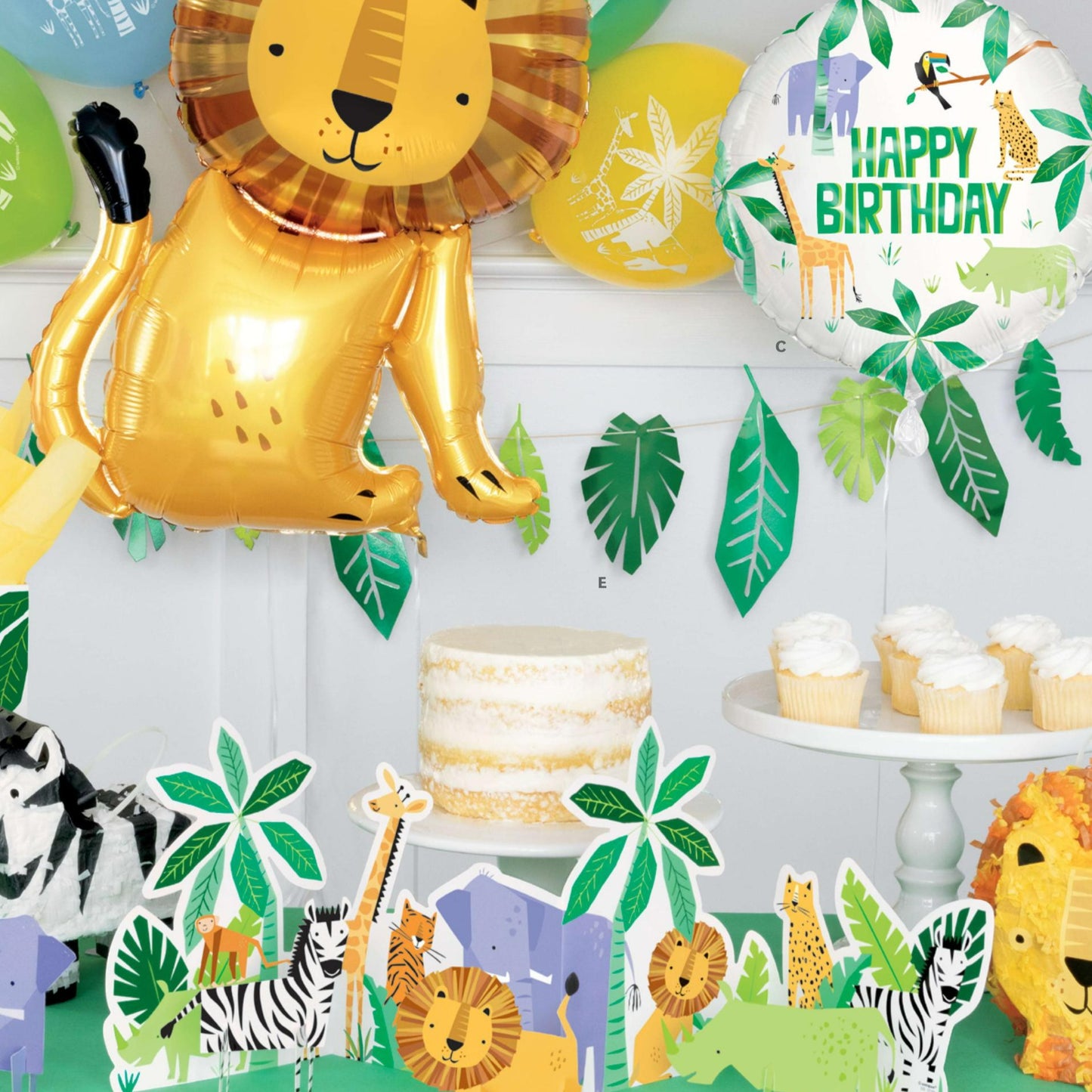 Jungle animal birthday party loot bags 8-pack - TheLittleStuff
