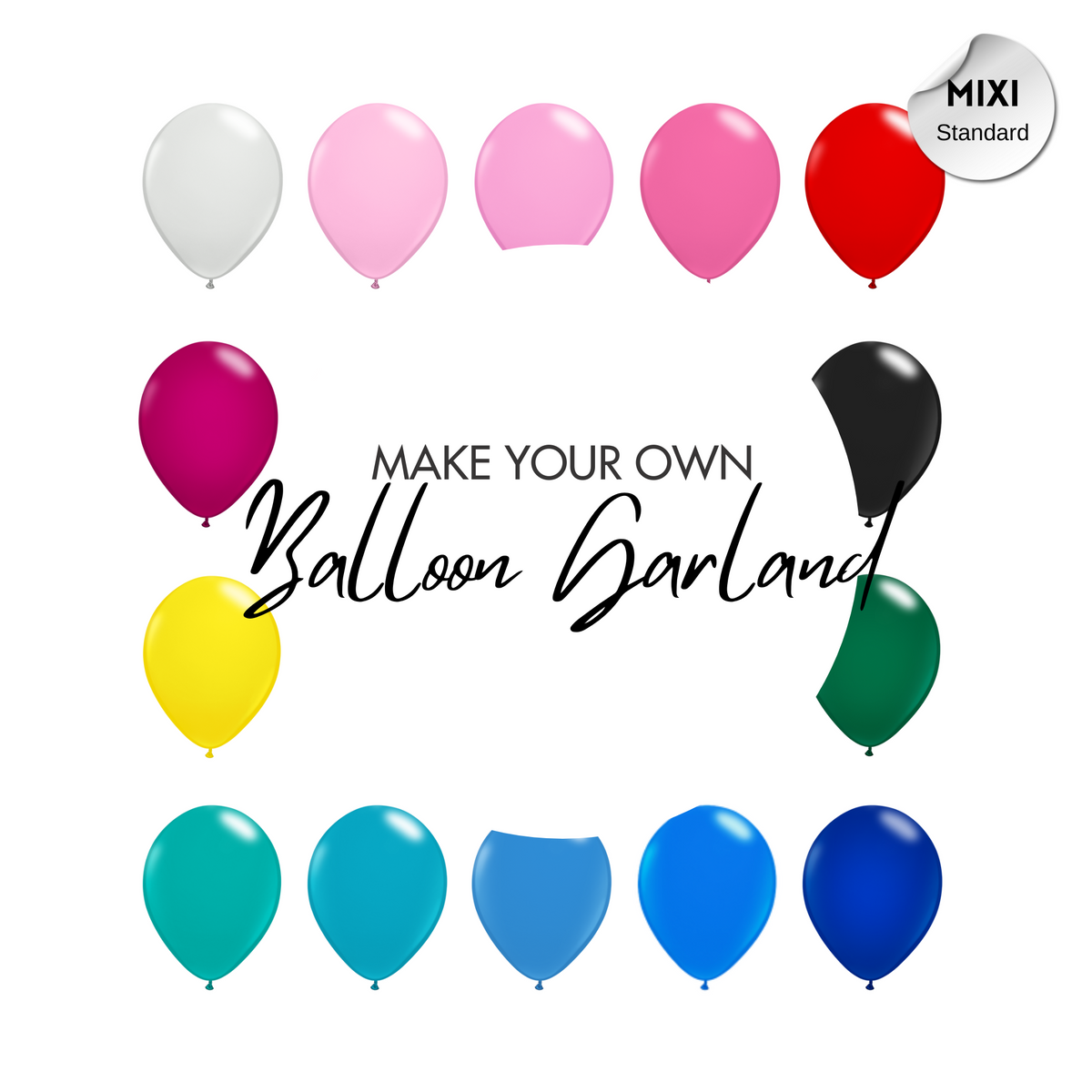 1-20-50-pack 5inch Standard and Retro Colour Latex Balloon product photo 2