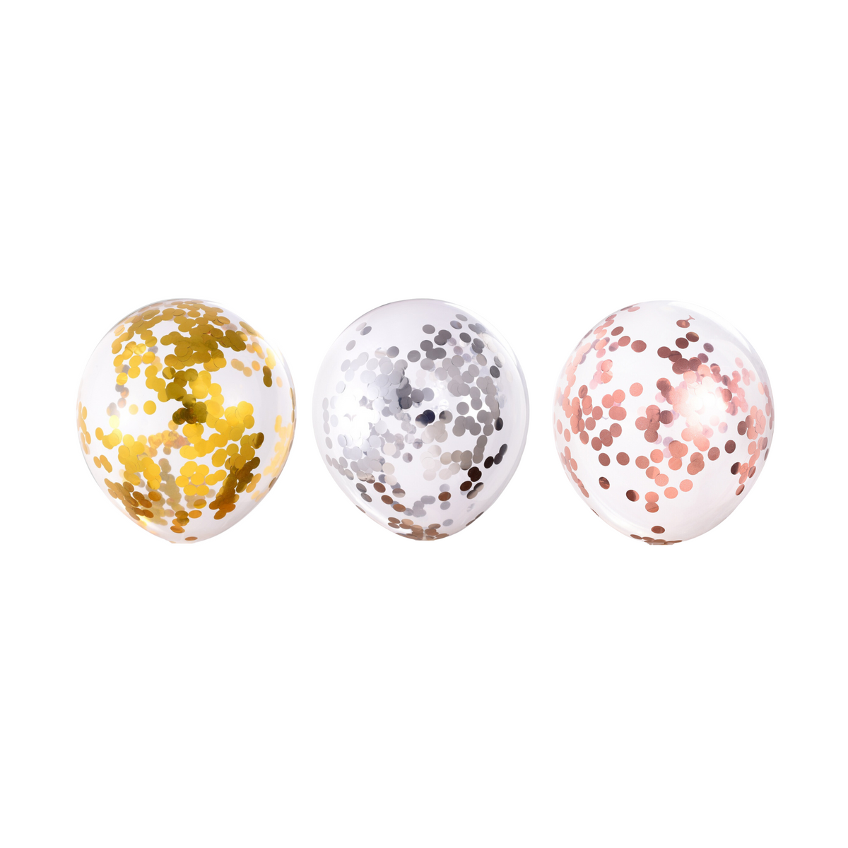 1-20-pack 5inch 12inch Gold silver rose gold confetti Latex Balloon product photo 2