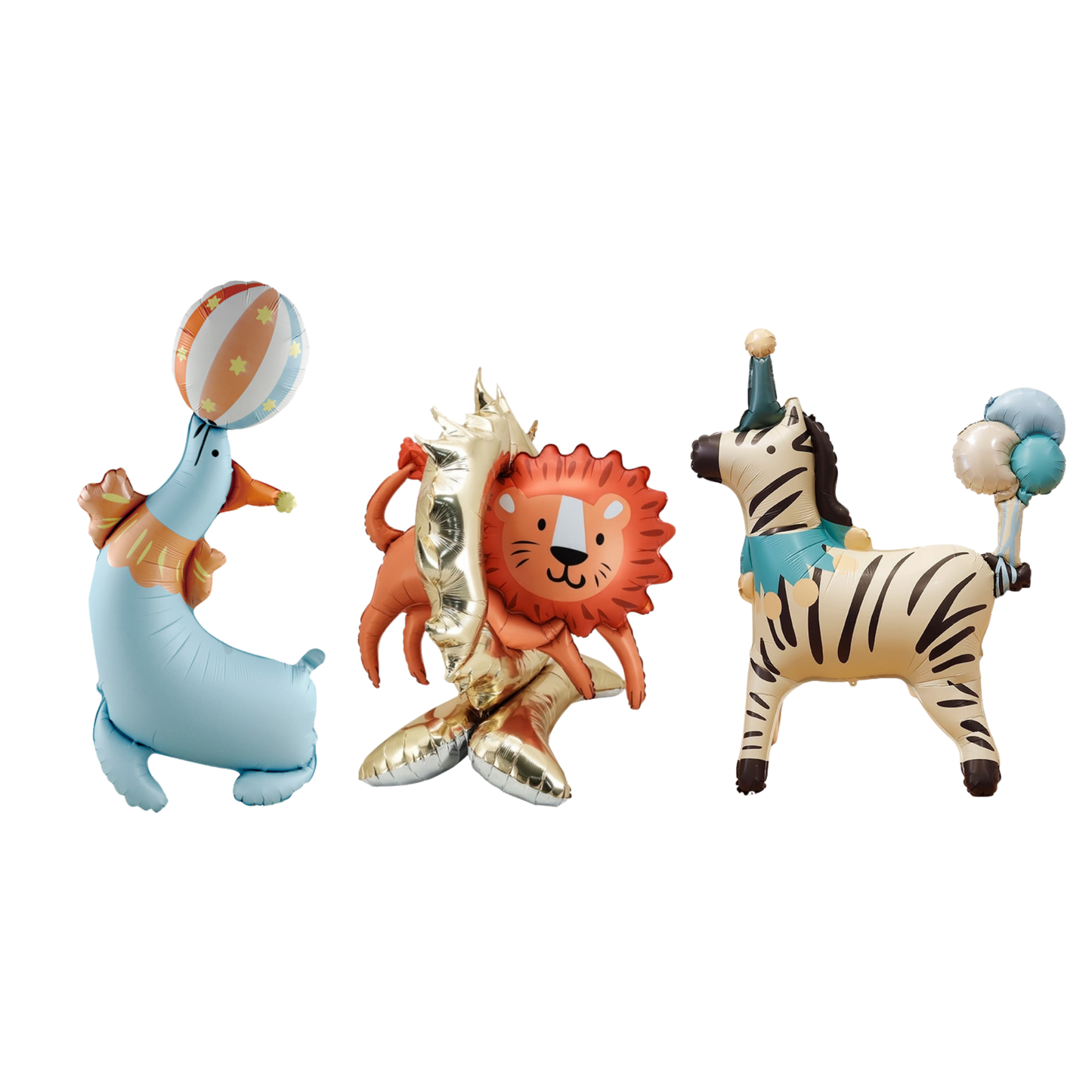 Circus elephant horse giraffe animals Cake sea lion Birthday balloons Party Decor