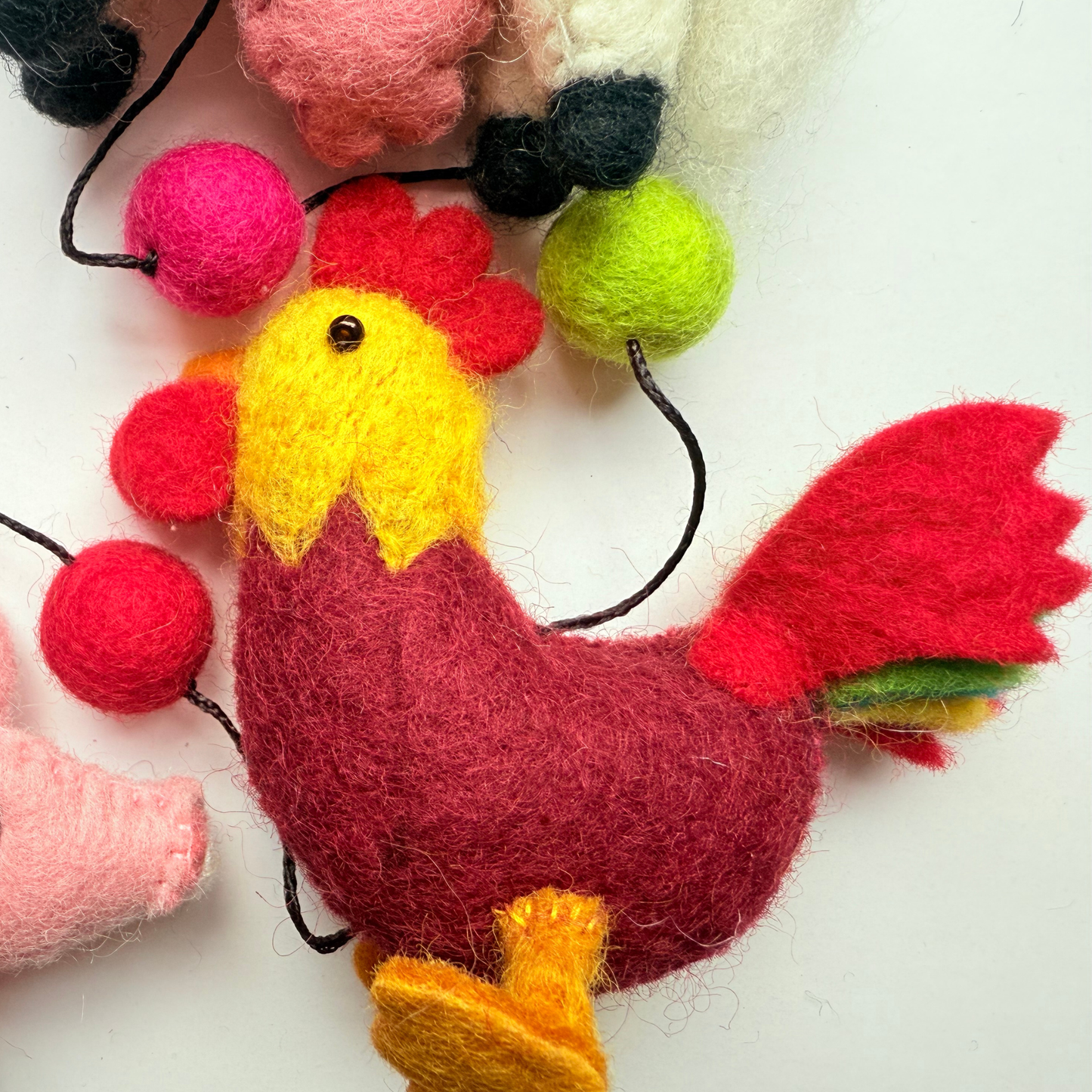 Farm felt animals home bunting hanging decoration