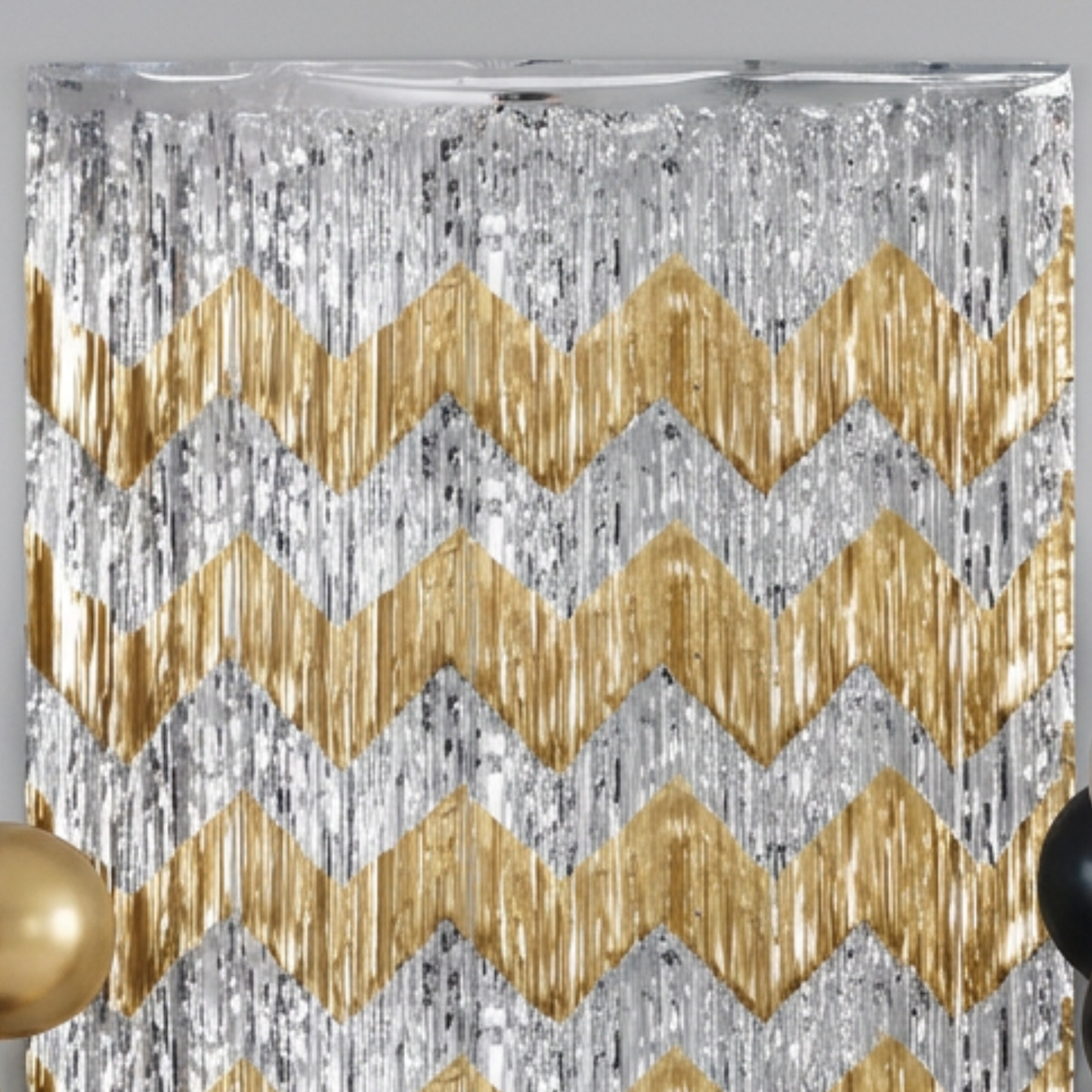 2m x 2m 6pcs Tinsel Foil Curtain Backdrop Decoration