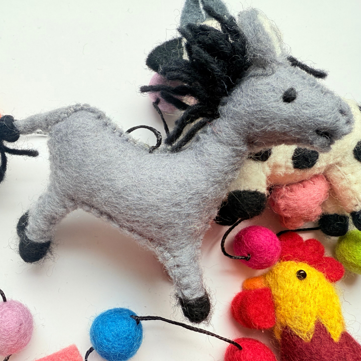 Farm felt animals home bunting hanging decoration