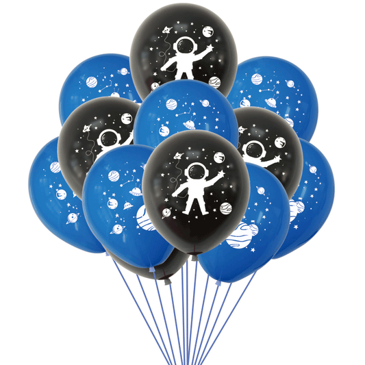 12inch 12pcs space astronaut balloon bundle air or helium product photo