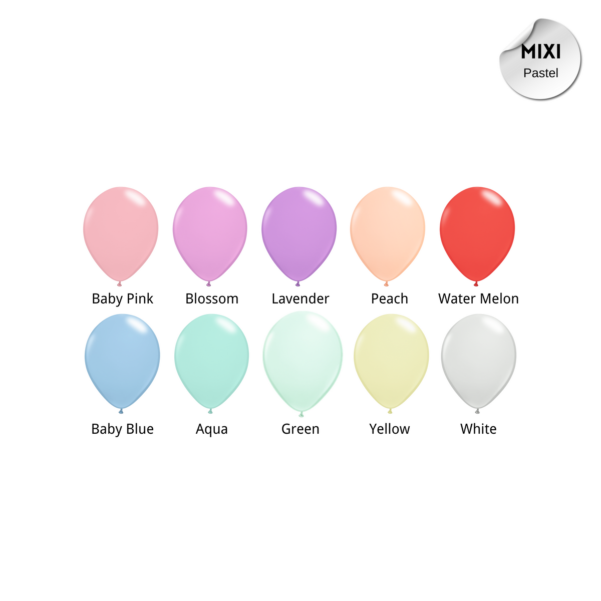 1-20-50-pack 5inch 12inch Pastel Latex Balloon product photo 2