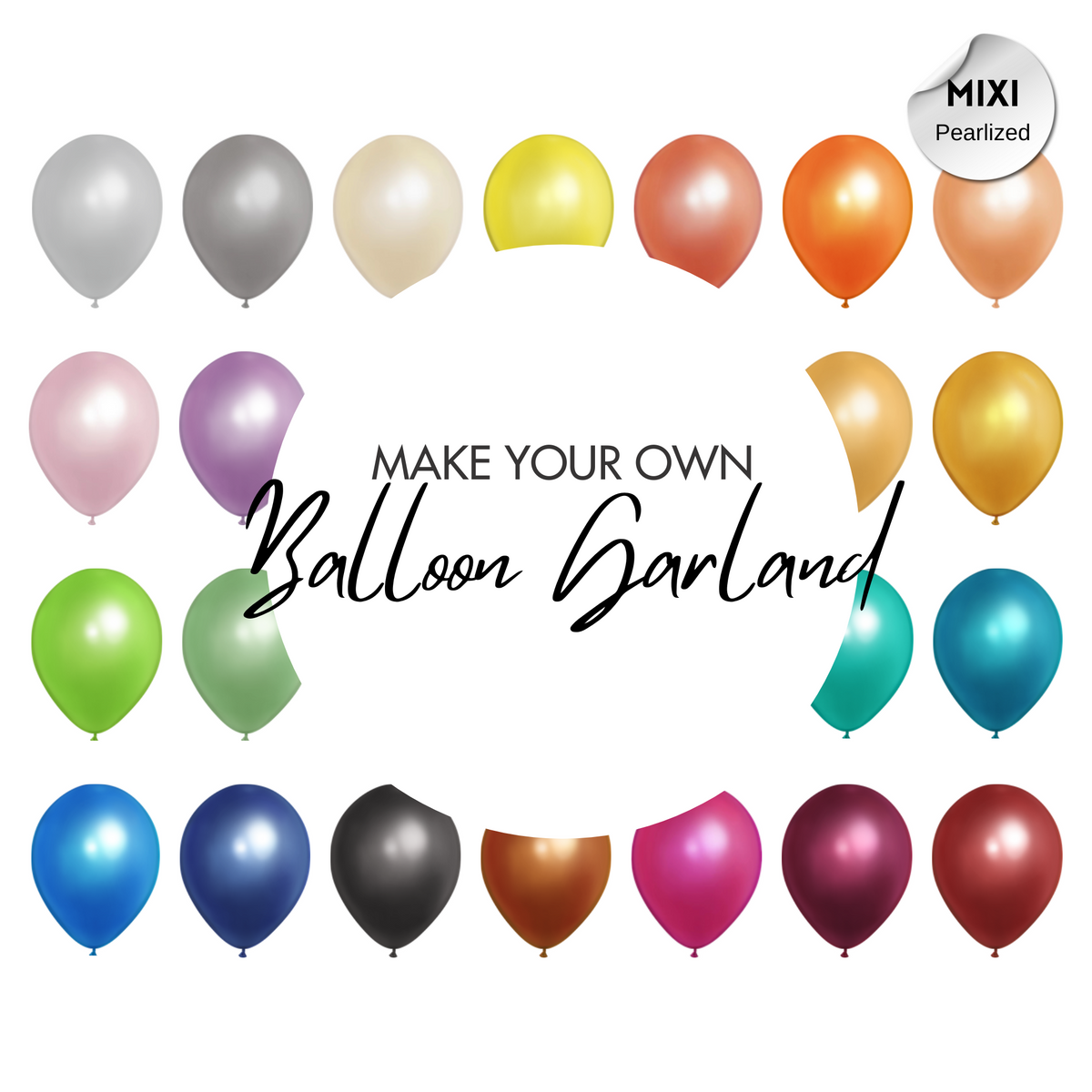 1-20-50-pack 12inch Pearlised Latex Balloon product photo 2