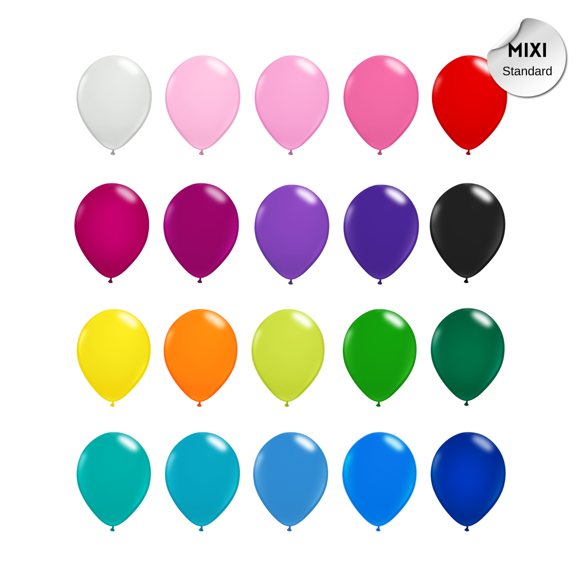 1-20-50-pack 12inch Standard Colour Latex Balloon product photo
