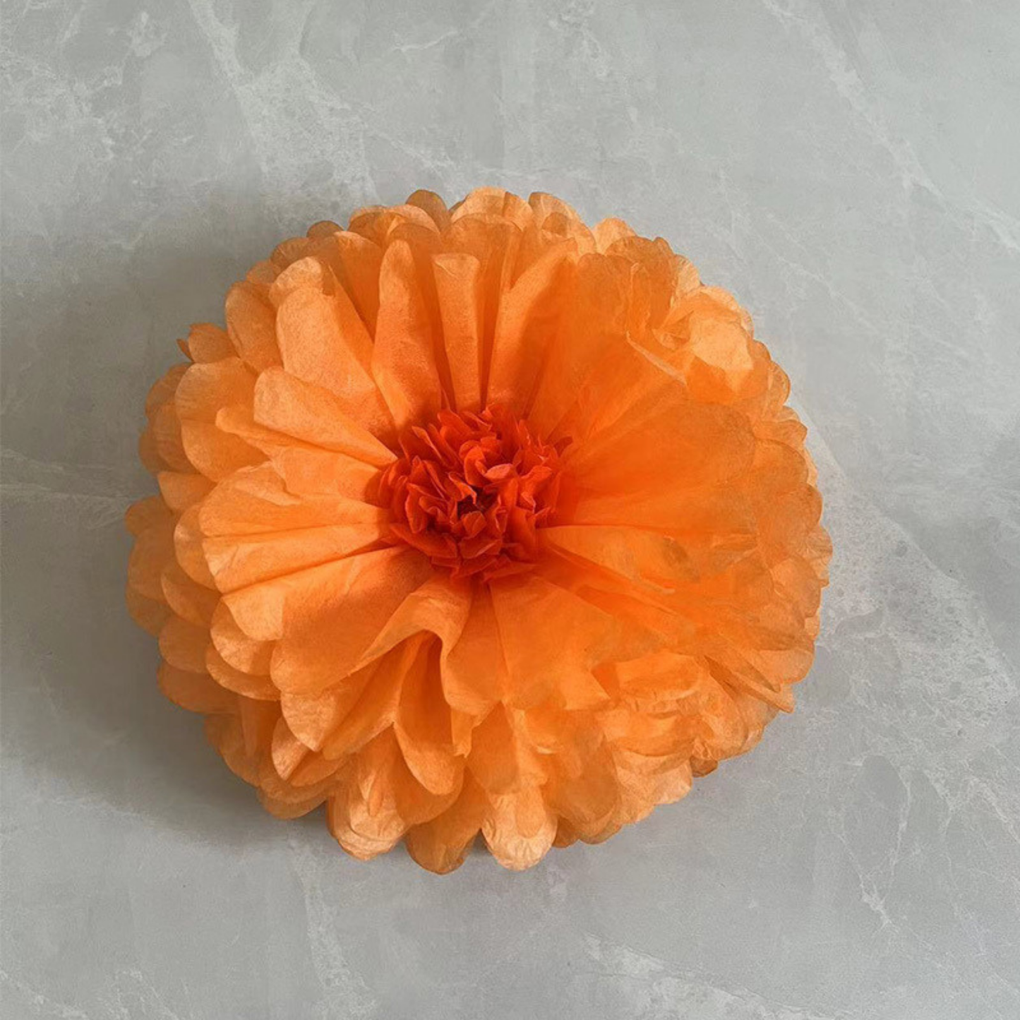 9-pack paper flowers pink orange blue 6-12inch
