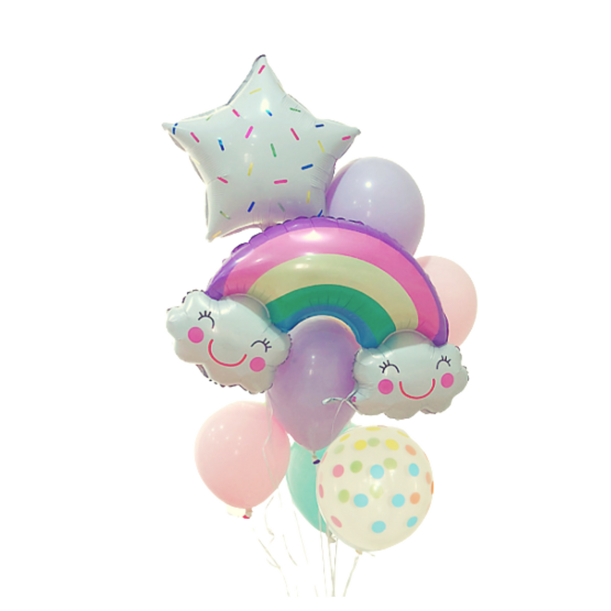 Foil star & rainbow balloon bundle - TheLittleStuff
