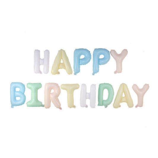 16inch macaron ice cream pastel Happy Birthday balloon garland product photo