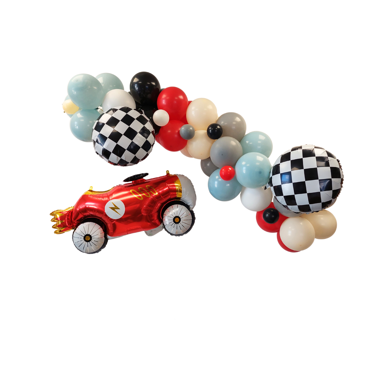 Racing Car Birthday Balloon Garland - TheLittleStuff