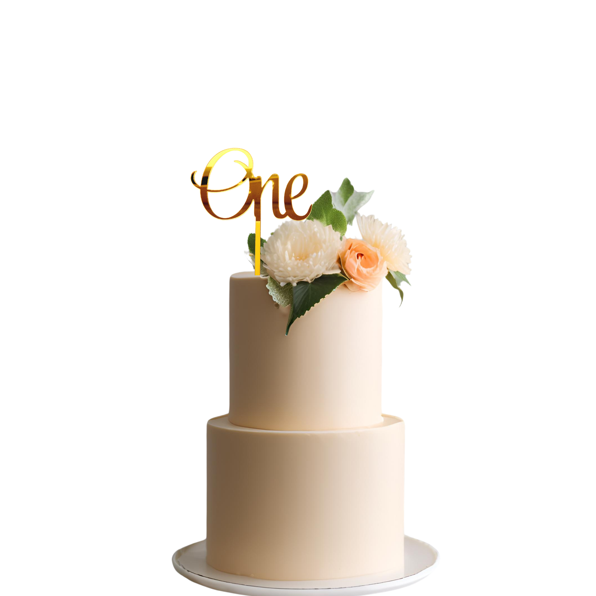 1st birthday big gold one acrylic cake topper decoration product photo