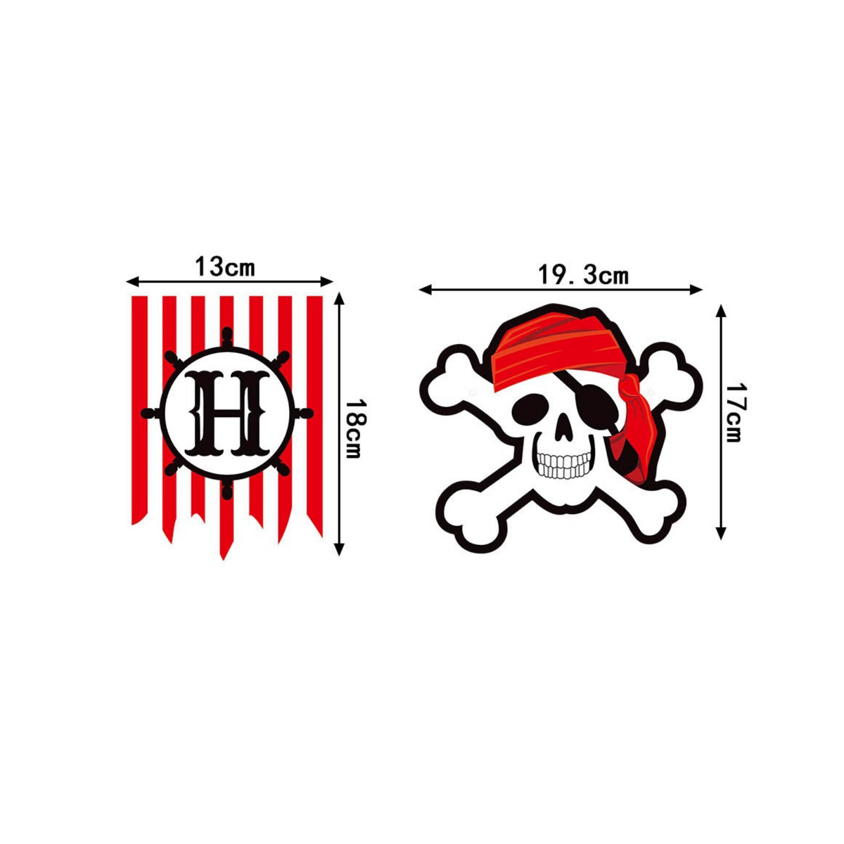 2-pack Pirate themed party happy birthday bunting banner garland product photo 4