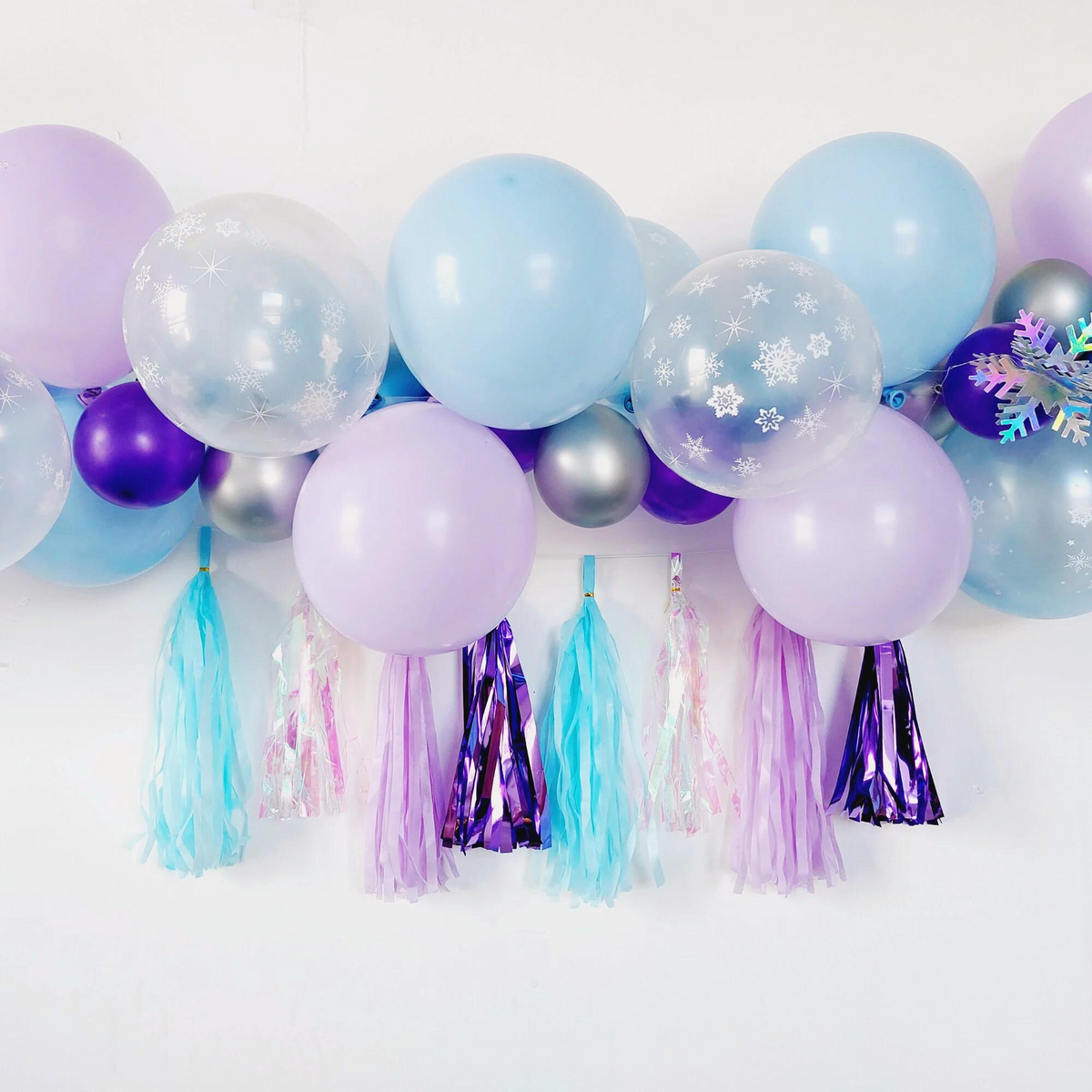 20pcs Lavender blue iridescent paper tissue tassel set product photo 3