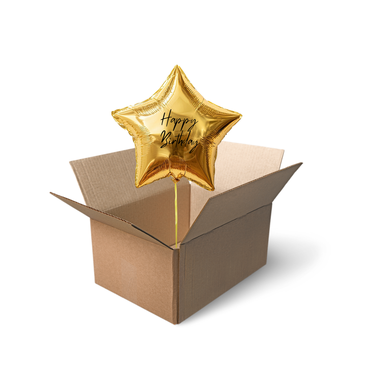 Personalised 18inch Gold Star balloon ready helium inflated Birthday Gift