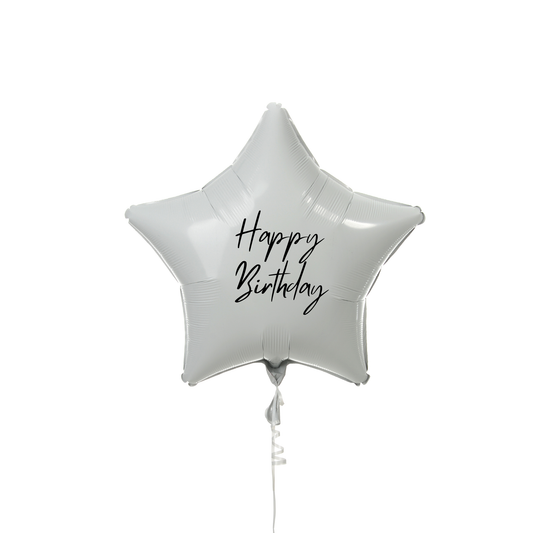 Personalised 18inch White Star balloon ready helium inflated Birthday Gift - TheLittleStuff