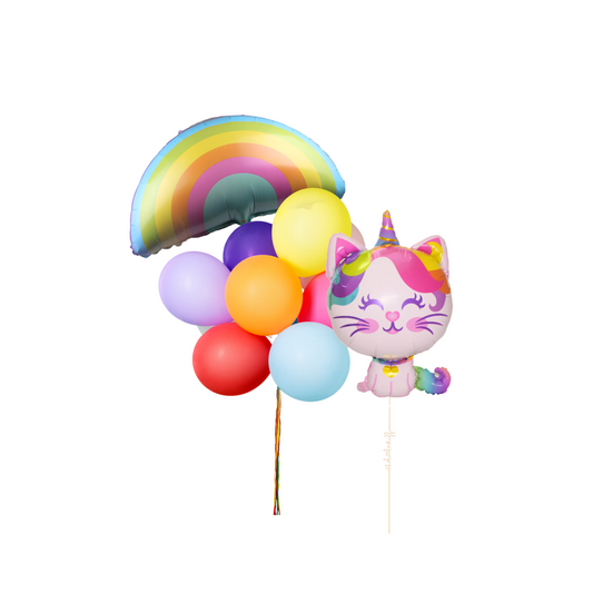 25inch Unicorn Cat Rainbow Balloon Bundle product photo