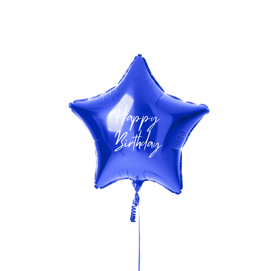 Personalised 18inch Blue Star balloon ready helium inflated Birthday Gift - TheLittleStuff