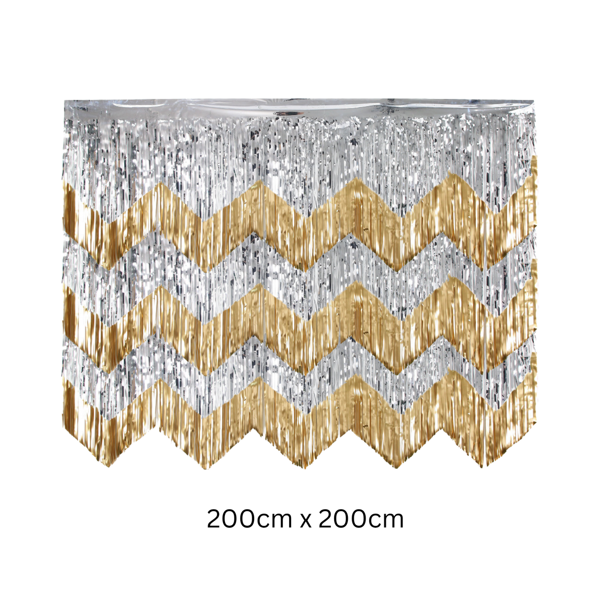 2m x 2m 6pcs Tinsel Foil Curtain Backdrop Decoration product photo 2