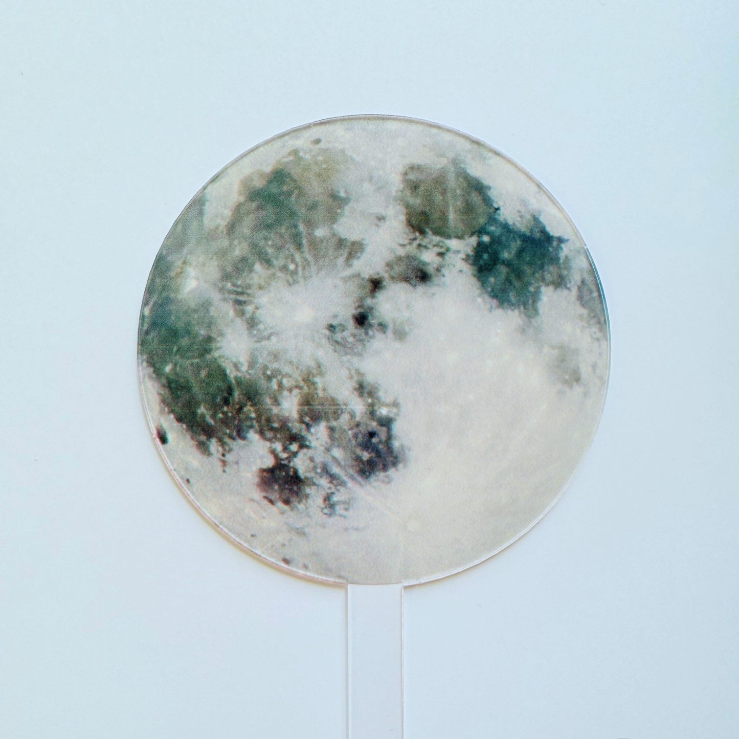 Personalised moon space rocket Cake Topper birthday decor 10cm